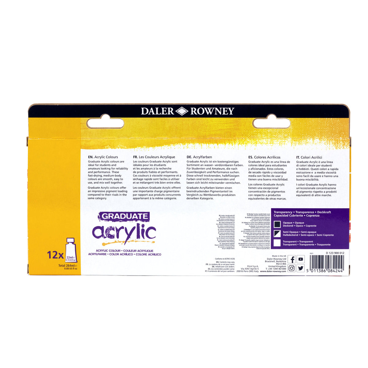 Daler-Rowney Graduate acrylverfset 12 × 22 ml