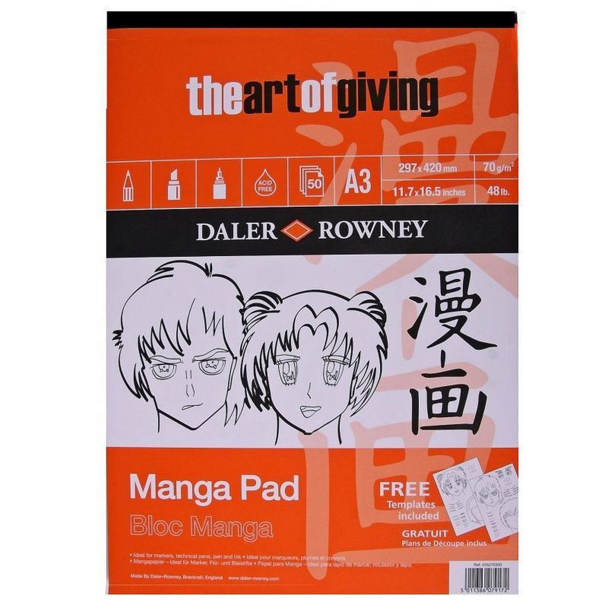 Daler-Rowney Manga markerblok A3, 70 g/m², 50 vellen