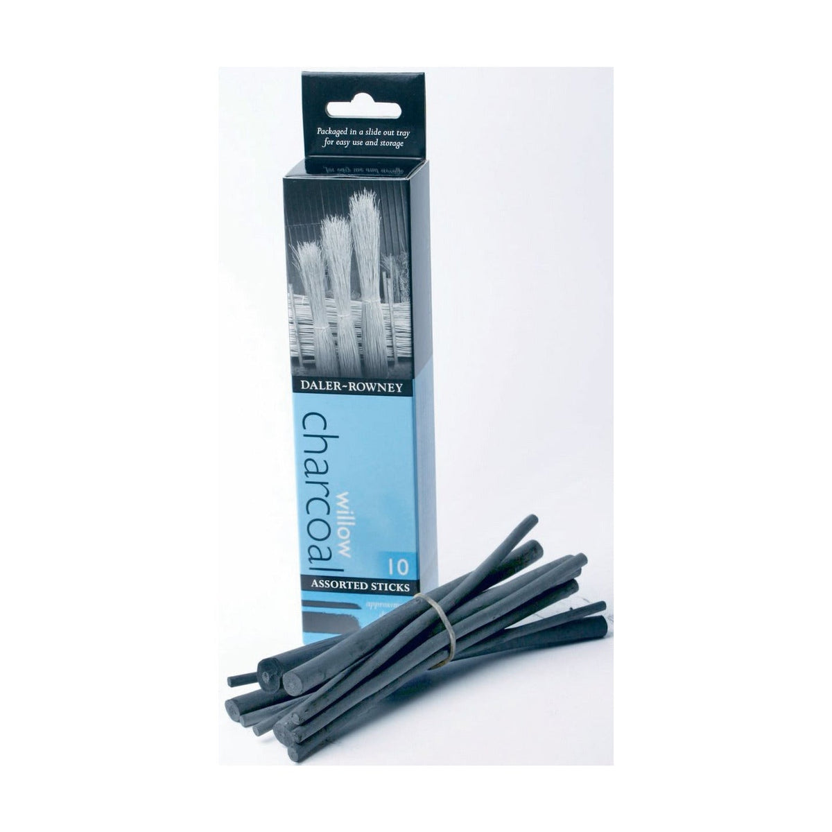 Daler-Rowney natuurlijke houtskool 2–10 mm, 10 stuks
