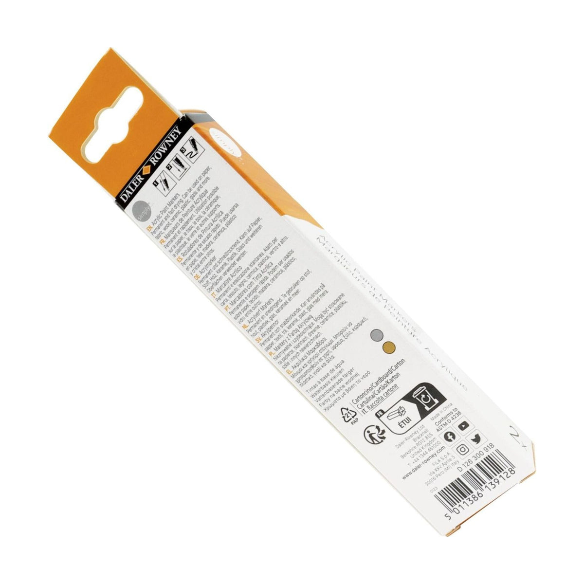 Daler-Rowney Simply acrylmarkers goud en zilver, set van 2