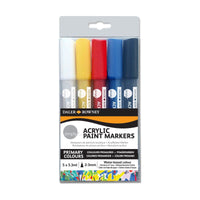Daler-Rowney Simply acrylmarkers, set van 5, 2–3 mm