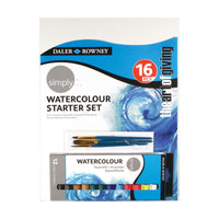 Daler-Rowney Simply aquarelverfset 12 × 12 ml met accessoires