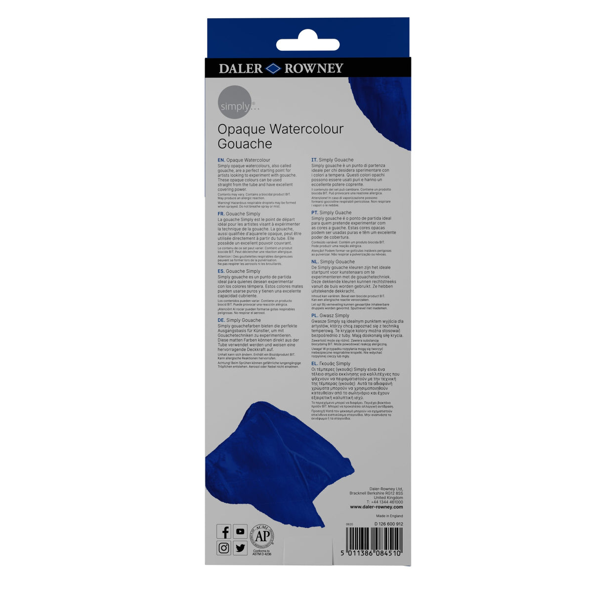Daler-Rowney Simply gouacheset 12 × 12 ml