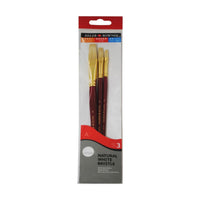 Daler-Rowney Simply penselenset varkenshaar voor olieverf, 3 stuks, maat 1