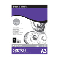 Daler-Rowney Simply schetsblok A3, 95 g/m², 72 vel