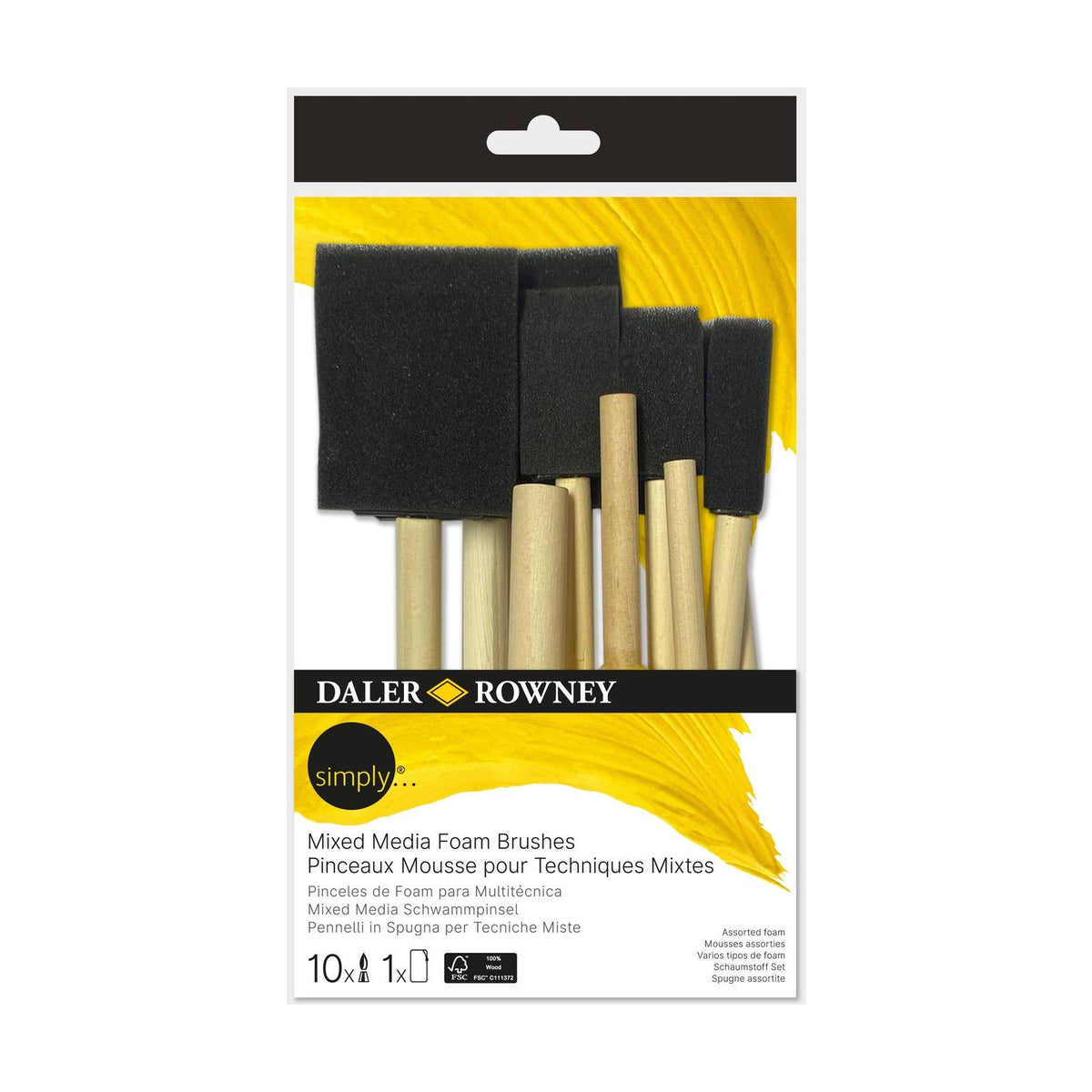 Daler-Rowney Simply schuimapplicators, set van 10 in etui