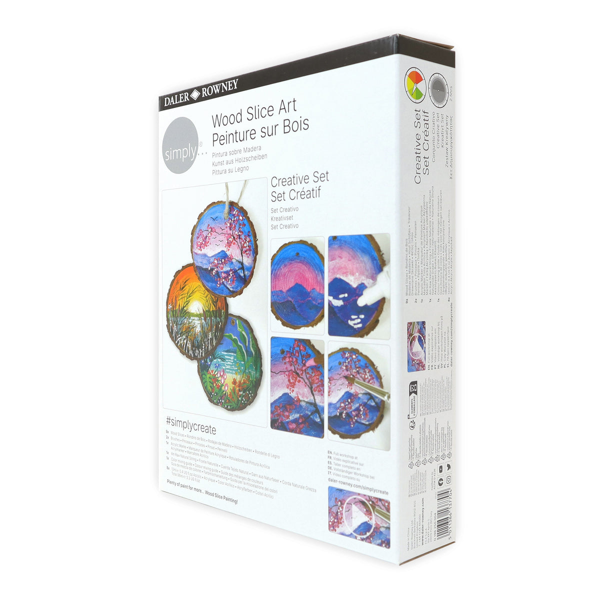 Daler-Rowney Simply set voor schilderen op hout, 8 kleuren