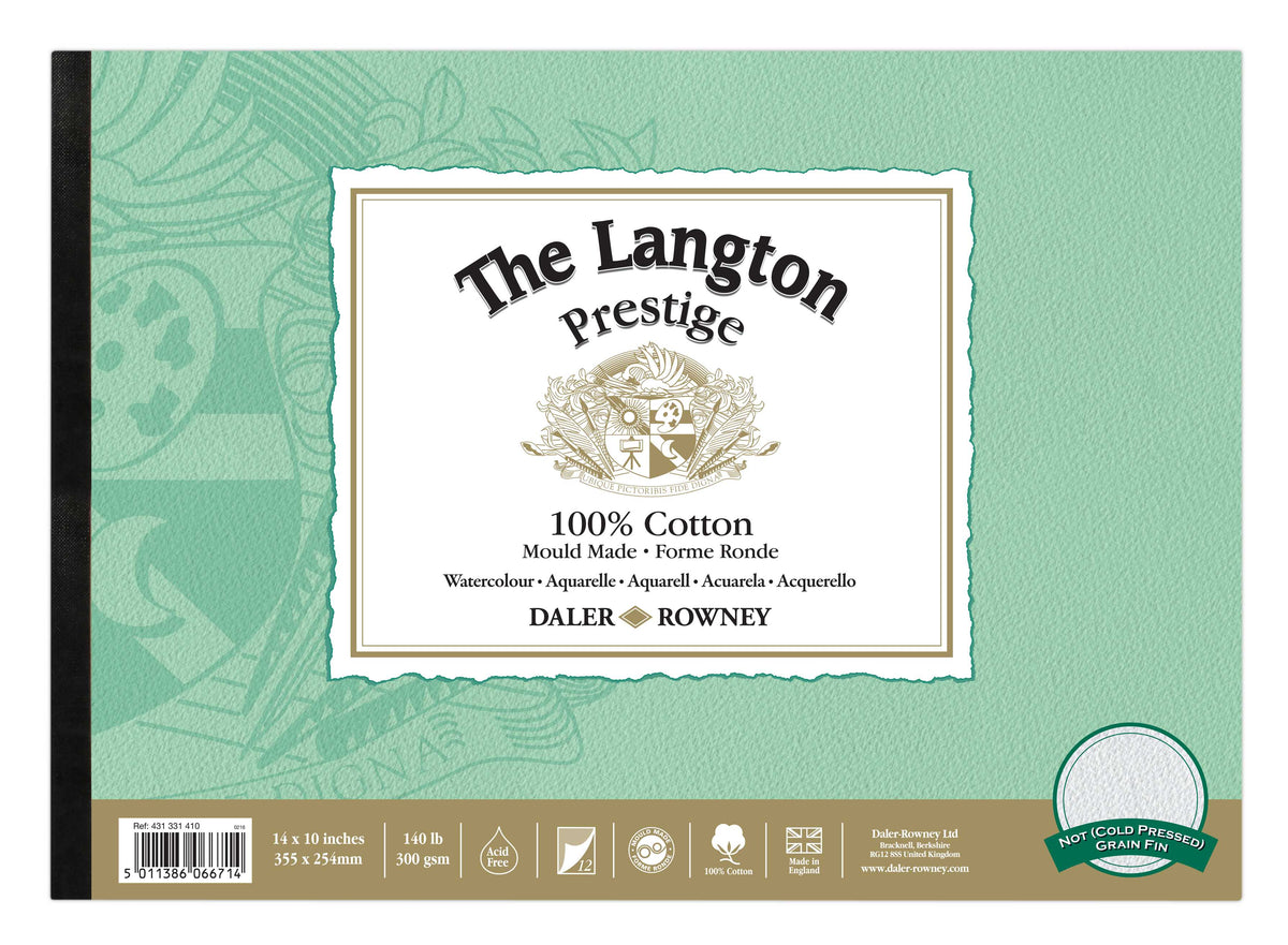 Daler-Rowney Langton Prestige aquarelblok 300 g/m², 12 vel