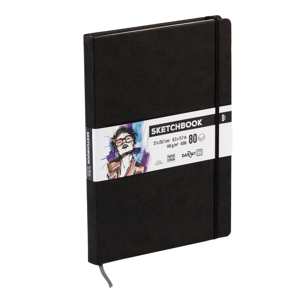 DARWI For You schetsboek Black A4, 140 g/m², 80 vel