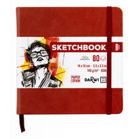 DARWI For You schetsboek Terracotta 14 × 14 cm, 140 g/m², 80 vel
