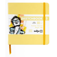 DARWI For You schetsboek Yellow 14 × 14 cm, 140 g/m², 80 vel
