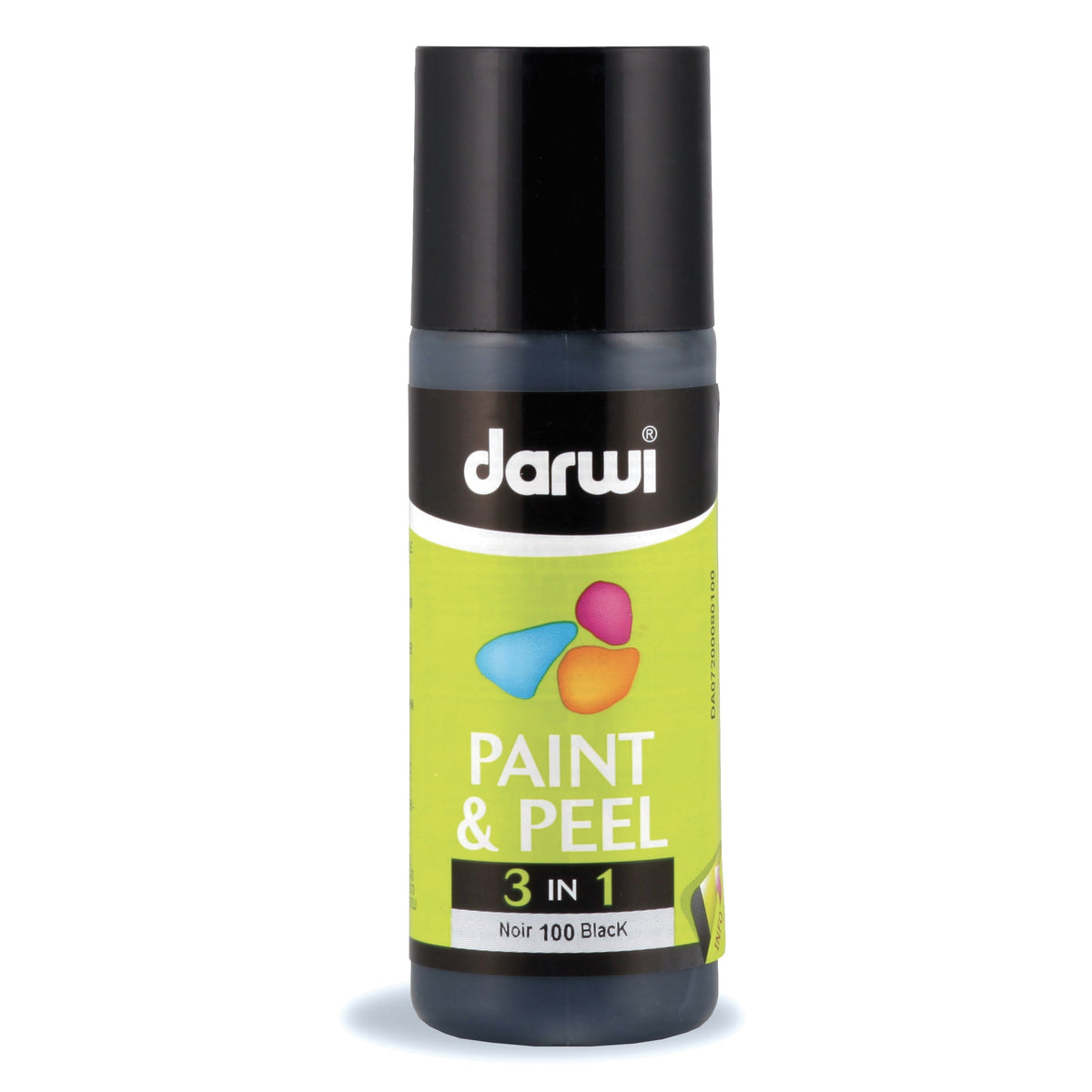 DARWI Paint & Peel 3-in-1 afpelbare glasverf 80 ml – zwart