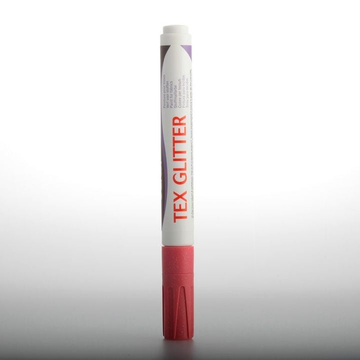 DARWI TEX glitter fabric markers, 6 ml – pink