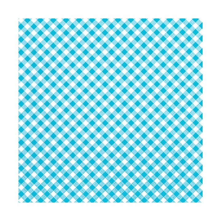 Decoupage Napkins - Blue and White Checks - 1 pc
