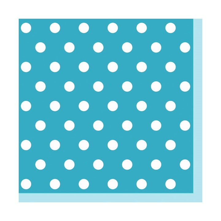 Decoupage Napkins, Blue with Polka Dots, 1 pc