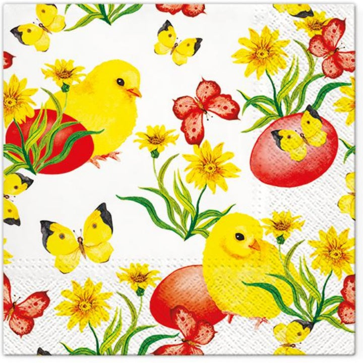 Decoupage Napkins Chicks and Butterflies - 1 pc