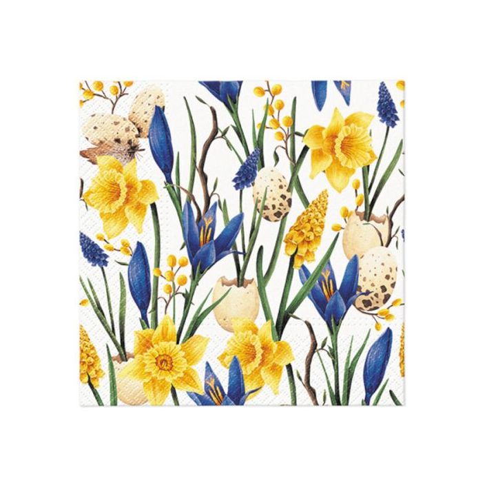 Decoupage Napkins - Muscari with Daffodils - 1 pc