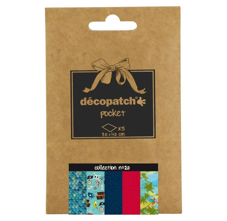 Decoupagepapier Clairefontaine Decopatch 30 × 40 cm, 5 vellen – Collectie 20