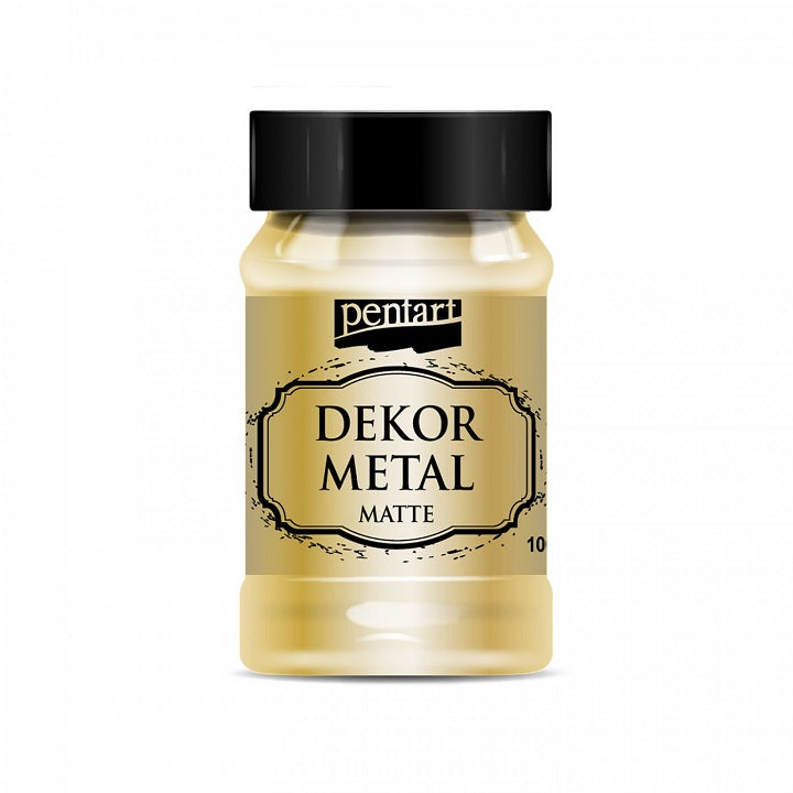Pentart decoratieverf metallic mat 100 ml