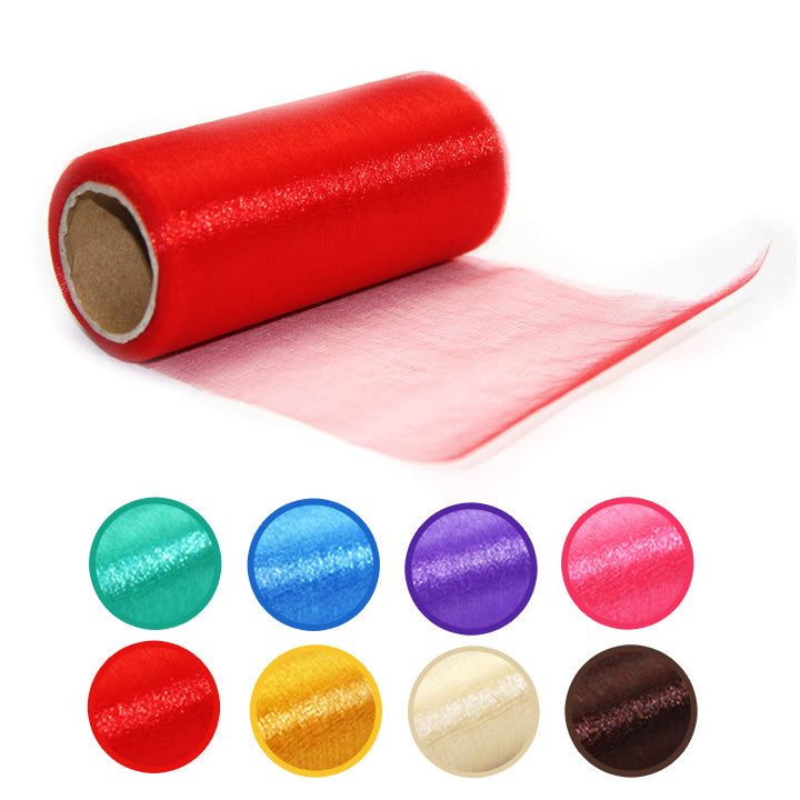 Decoratieorganza 12 cm × 9 m, glanzend