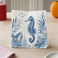 Decoupageservetten zeedieren, blauwe print – afbeelding 6