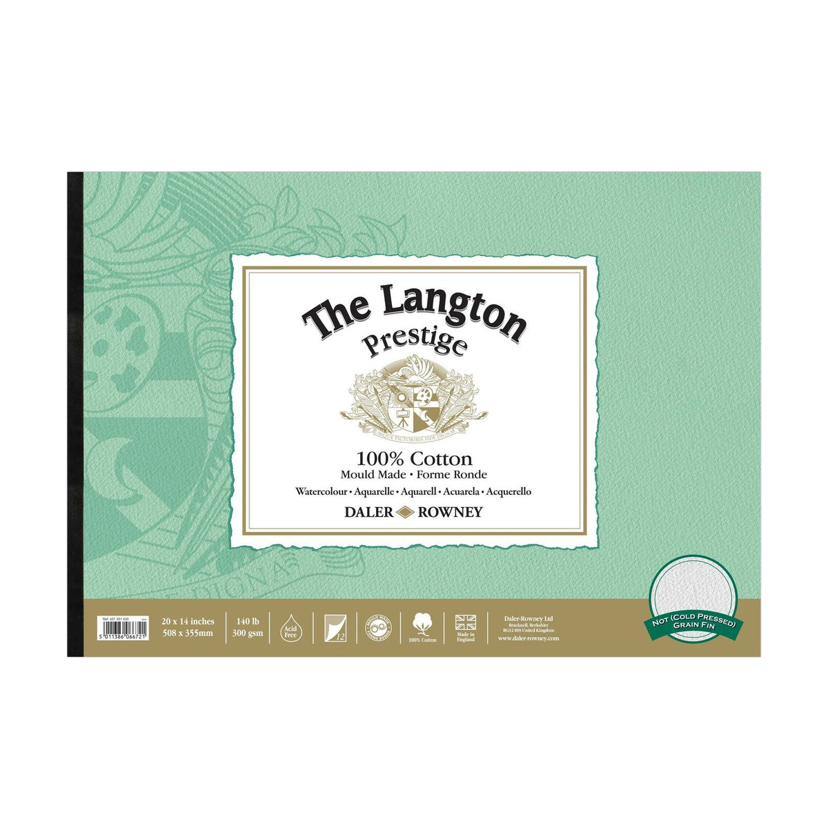 Daler-Rowney Langton Prestige aquarelblok 300 g/m², 12 vel