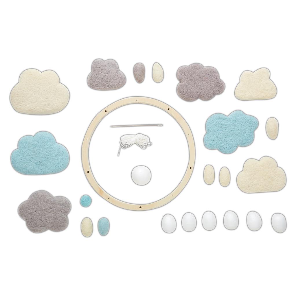 Docrafts naaldviltset blauwe dromenvanger – afbeelding 2