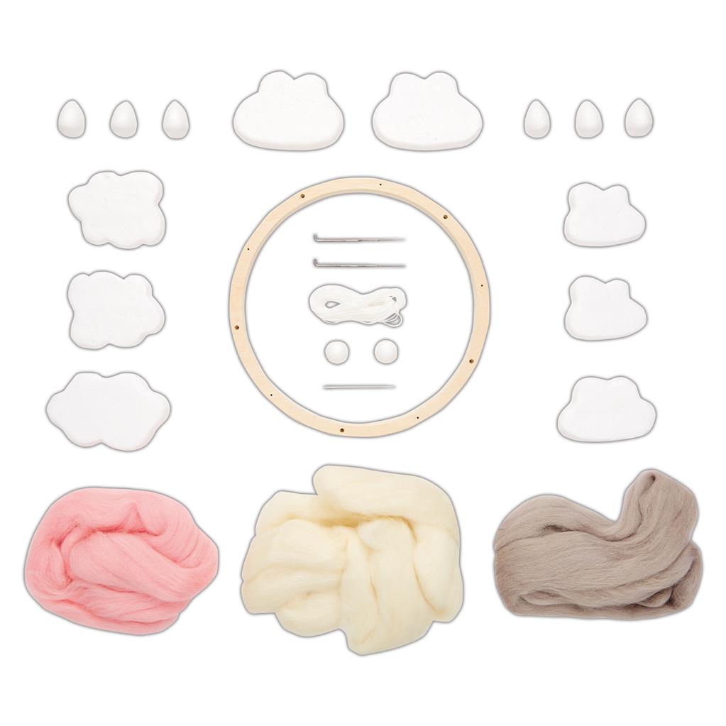 Docrafts naaldviltset roze dromenvanger – afbeelding 2