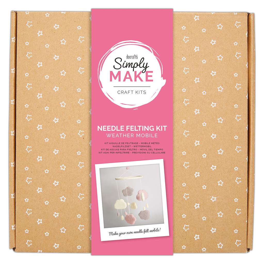 DOCRAFTS Felting Craft Kit – Pink Dreamcatcher / set