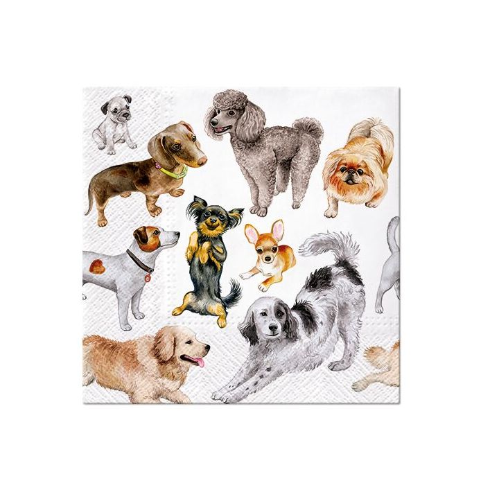 Dogs Happiness Decoupage Napkins - 1 pc