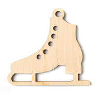 Houten kersthangers met schaatsen, set van 5 – MXH702kr