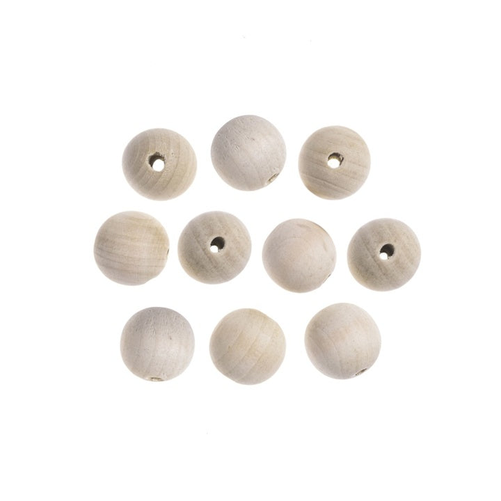 Houten kralen 2,5 cm DP Craft – 10 stuks – afbeelding 2
