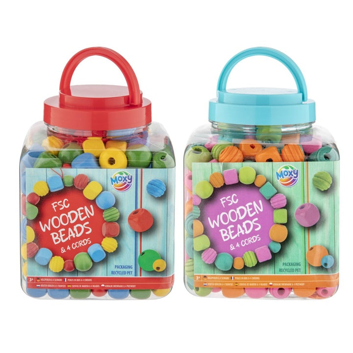 Nassau houten kralen in emmertje, 375 g – afbeelding 3