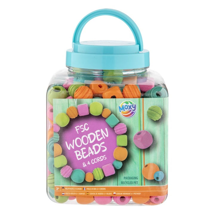Nassau houten kralen in emmertje, 375 g – afbeelding 2