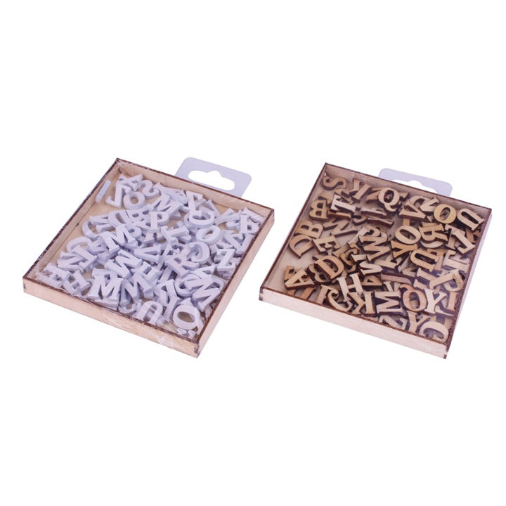 Houten letters Craft Sensations – 104 stuks