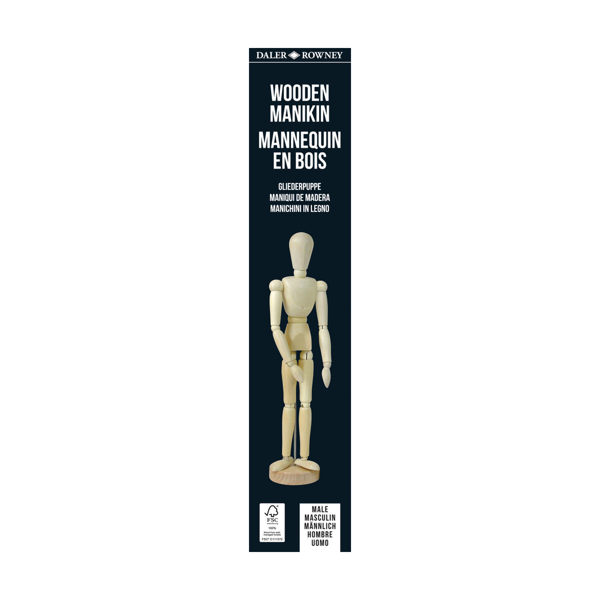 Daler-Rowney D&R Artists houten ledenpop 30 cm