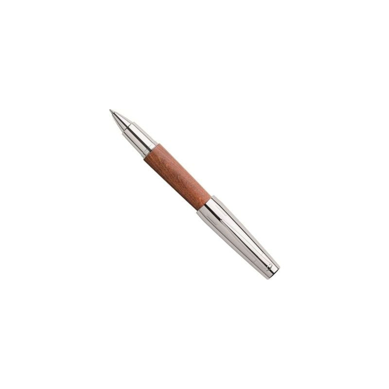Faber-Castell E-Motion vulpen chroom en perenhout, lijndikte B
