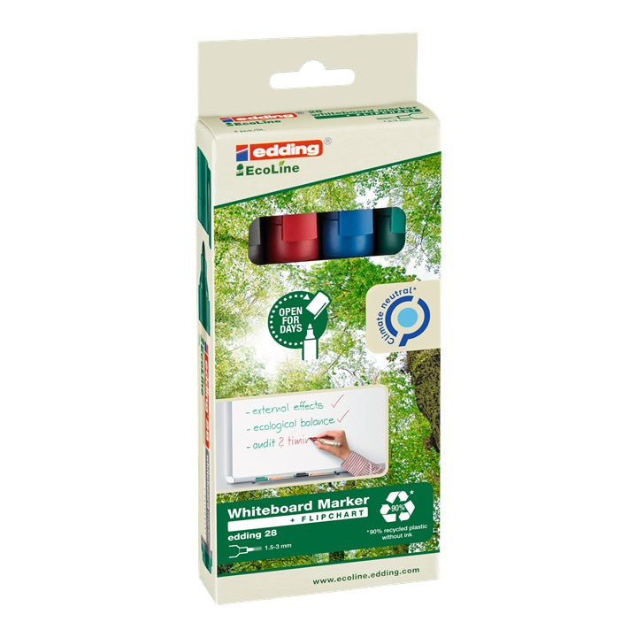 EcoLine Edding28 Whiteboard Marker Set of 4 — image 1