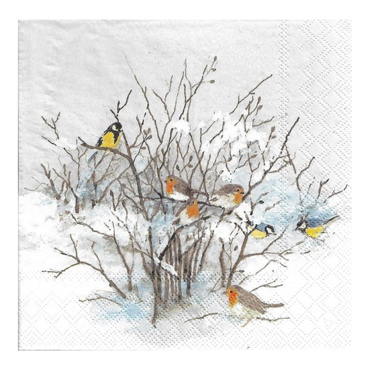 Eco Decoupage Napkin, Birds on Branches, 1 pc