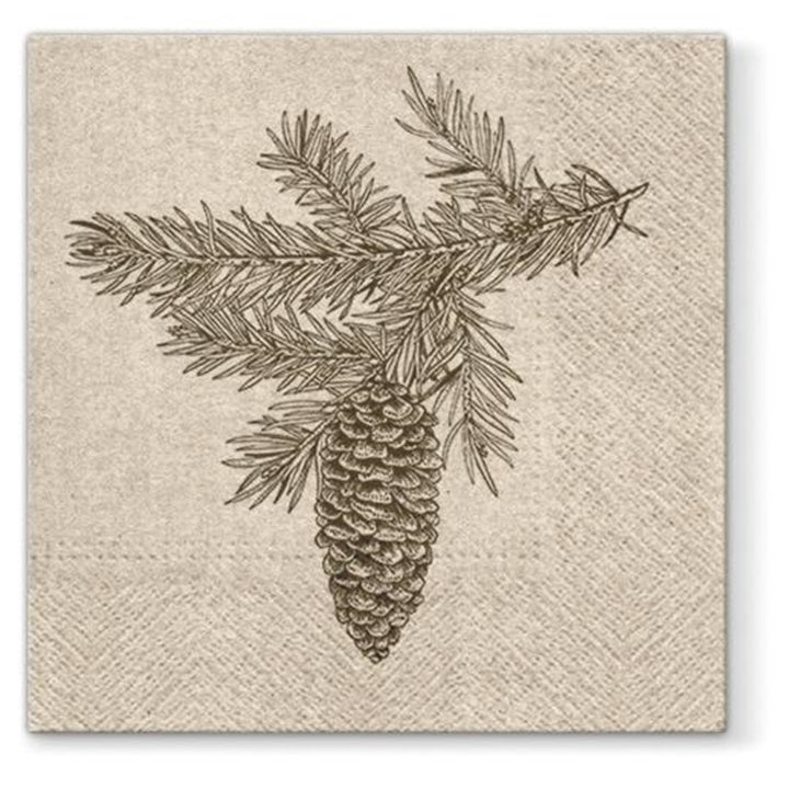 Eco Decoupage Napkin, Pine Cone, 1 pc