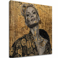 Wanddecoratie Elegante vrouw ‘Zelfvertrouwen’, vierkant