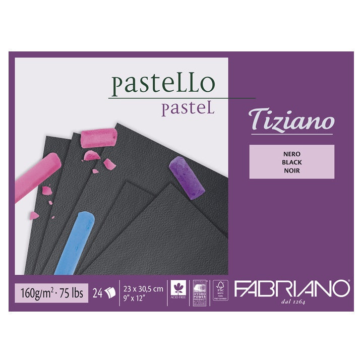 FABRIANO Tiziano Black Paper Pad for Pastels | various sizes — image 1