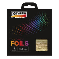 Pentart gekleurde metaalfolie 5 vellen 9 × 9 cm