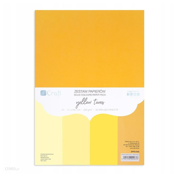 DP Craft gekleurd papier A4 in tinten, 220 g/m², 20 vel – afbeelding 2