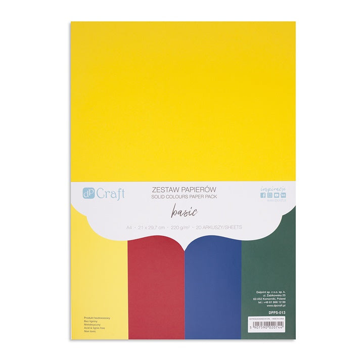 DP Craft gekleurd papier A4 in tinten, 220 g/m², 20 vel – afbeelding 7
