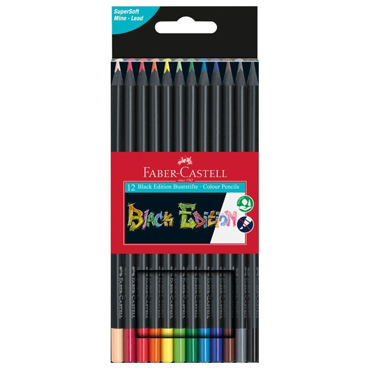 Kleurpotloden Faber-Castell Black Edition, set van 12, 24 of 36 – afbeelding 2