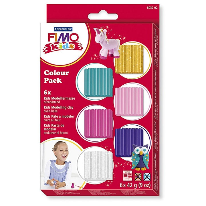 FIMO Children's Modeling Clay, Set of 6 x 42 g