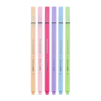 Fineliner Set Bruynzeel Pastel – 6 pcs / 0.4 mm