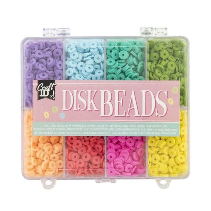 Flat Beads 6 mm, 8 Colors, Image 1