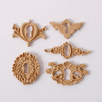 Flexibel houten ornament Pentart sleutelgat 1 cm, set van 5
